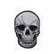 4 inch Human Skull, Halloween, Gothic, Embroidered, Iron on Patch